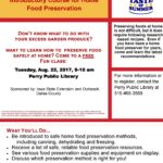 Food Preservation 101 Flyer Perry