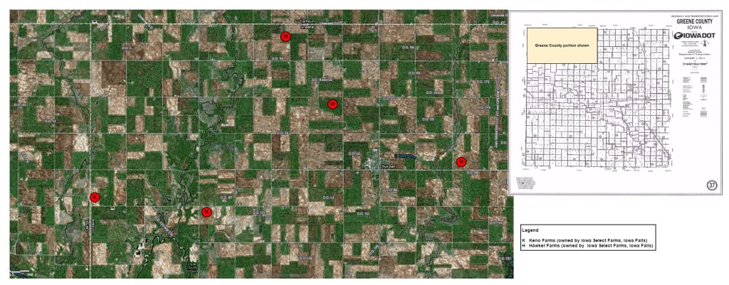 Iowa Select Farms, sixth-largest pork producer in the U.S. in 2014, is building five unpermitted concentrated animal feeding operations (CAFOs) in northwest Greene County. 