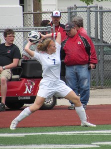 Grace Marburger unloads a throw-in