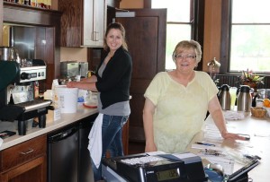 Kathy Bice, right, and Amy Culp are the owners and operators of Crossings, the new bistro-and-brew spot in the Minburn Depot. The mother and daughter-in-law teamed up in the venture with the help of the Minburn Betterment Committee.