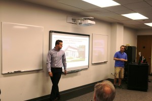 Management students from Drake University shared their ideas for revitalizing downtown Perry in a seminar at Drake's Aliber Hall last week.