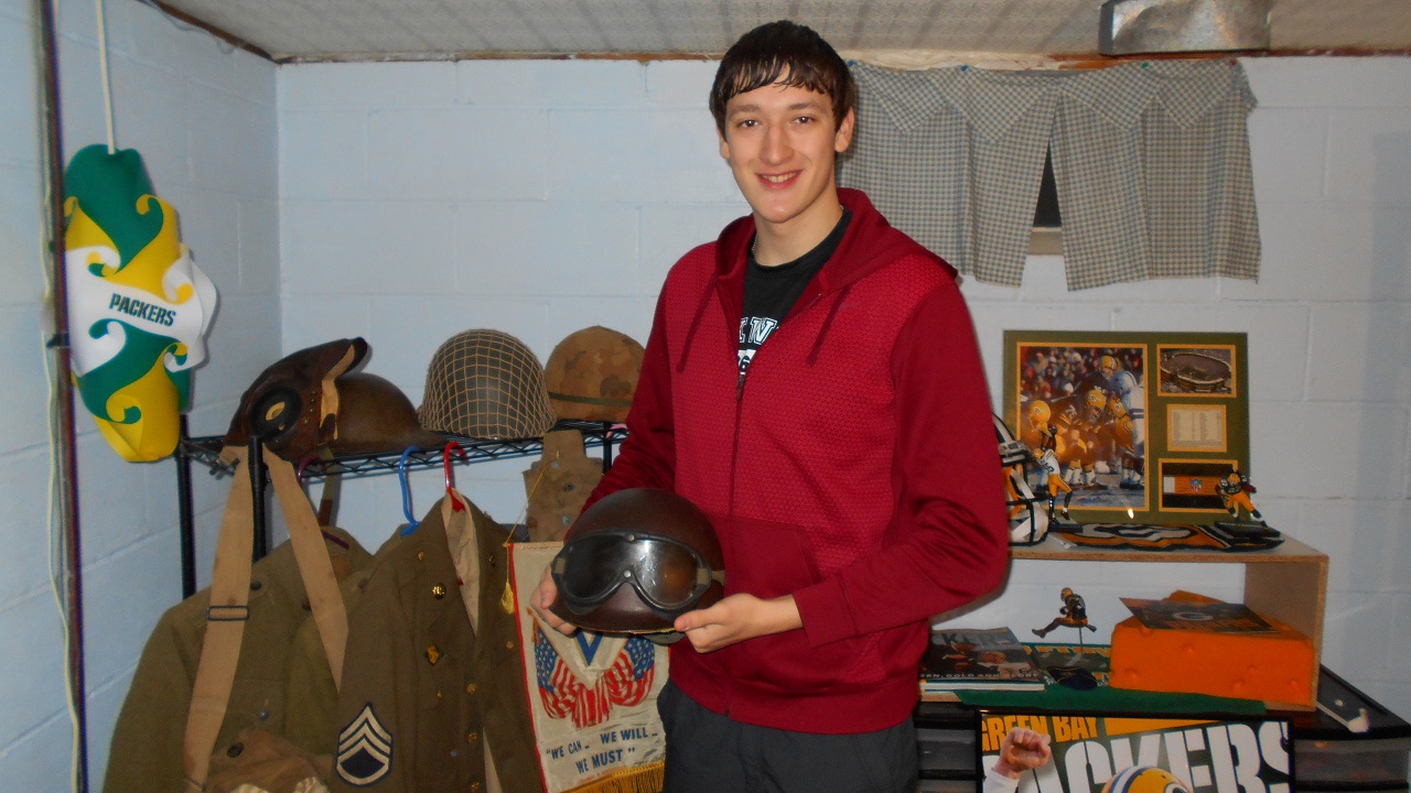 Sean Riley of Perry spent five days at Camp Dodge as the American Legion Post 85 representative to the Iowa Hawkeye Boys State conference. Riley collects military memorabilia and is an avid Green Bay Packers fan.