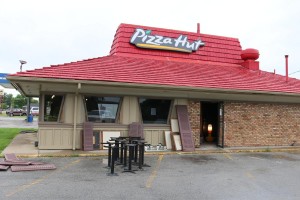The Perry Pizza Hut is undergoing extensive interior remodeling.