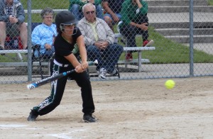Riley Jamison belts a single for W-G.