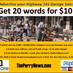 Highway 141 garage sale