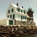 Rockland Breakwater Lighthouse in Rockland, Maine.