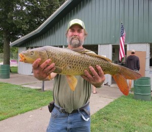 Marty Palmer caught the second place fish, a seven pound, 10 ounce carp.