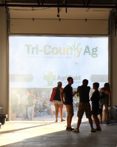 Visitors to Tri-County Ag's Open House pass through the sweet smell of grilled burgers and hot dogs as they pass out of one of the main buildings on the 15-acre site.