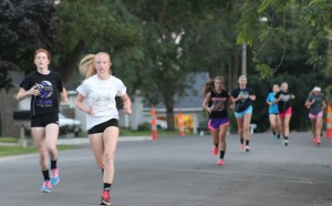Wait? There is running in volleyball? Yes, as in a daily one-mile run for the Hawks.