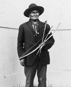The Apache war chief Geronimo was exhibited, so to speak, at the 1904 St. Louis World's Fair.