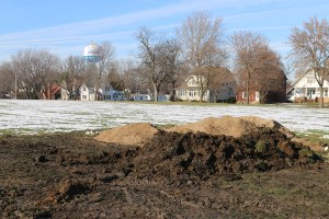 The buried gasoline tank, once used to fuel Perry Junior High School buses, was excavated and removed in late November. It was filled with sand in the mid-1970s and largely forgotten during the demolition of the former school.