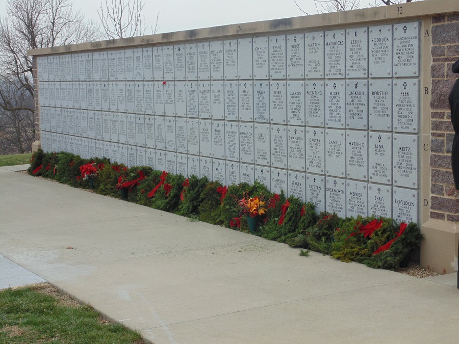 The Iowa Veterans Cemetery is a sponsoring location of the Wreaths Across America program. Holiday wreaths were distributed Saturday in ceremonies in Van Meter.