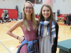Skylar Cunningham (left) and Sidney Vancil earned a Division 1 rating for Short Film. They also received a recommendation and advance to All-State Speech.