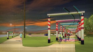 The Waukee Railroad Pergola, a $1.12 million public art project backed by the RRVTA, is nearly its fundraising goal.