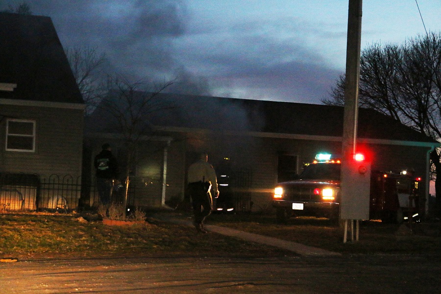 Dawson firefighters first attacked the fire from the southern side of the garage.