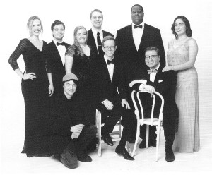 The 2016 OPERA Iowa troupe includes, seated from left, Nate DeMare, Scott Arens and Isaac Frishman; standing from left, Jenna Smith, Conot McDonald, Emily Tweedy, Aidan Smerud, Joshua Conyers and Courtney Elvira.