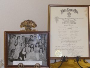Mementos of the sorority's founding in 1931 were on display the the Founder's Day event.