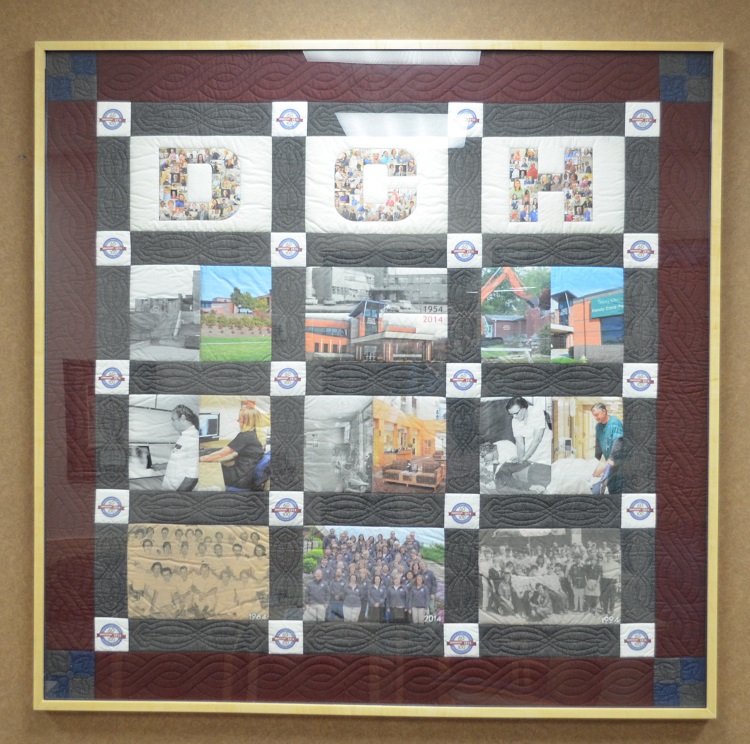 The DCH 60th anniversary quilt honors people and places from the county hospital's long record of serving the health needs of Dallas County's residents.