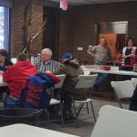 scouts crowd eating