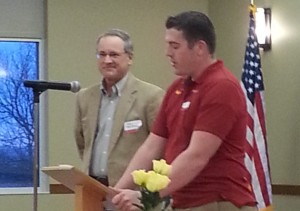 Sam Spellman of Woodward received the agriculture partner of the year Award.