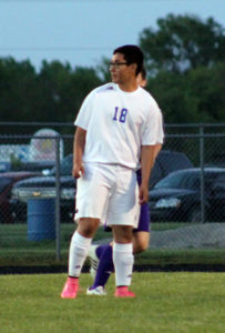 Perry senior Manuel Molina saw his the first varsity action of his career Friday when he was inserted into a match against Indianola.