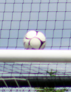How close? This close. A Perry shot sails just high of the crossbar in the first half, during which the Bluejays missed three shots high or wide by a total of perhaps three feet.