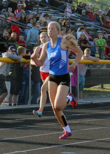 Emma Olejniczak earned a spot at the state meet with her runner-up placing in the 400 dash.