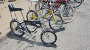 A large variety of vintage and classic bicycles were on display in Madrid Saturday at the Friends of the Boone Trails bike show, including a 1969 Schwinn Sting-Ray.