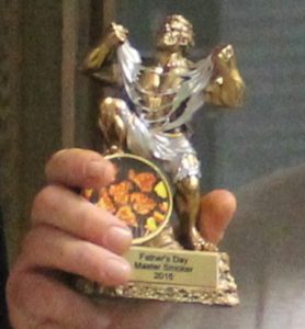 Ralan Nelson was awarded this trophy for his delectable chicken wings.