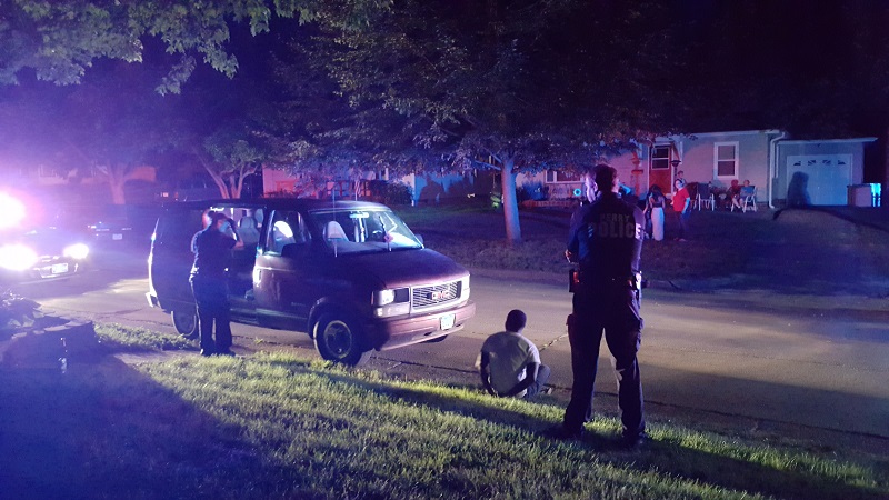 Perry Police Department officers examined a vehicle stopped in the 1700 block of Evelyn Street Saturday night. One man was arrested on suspicion of OWI in the incident.