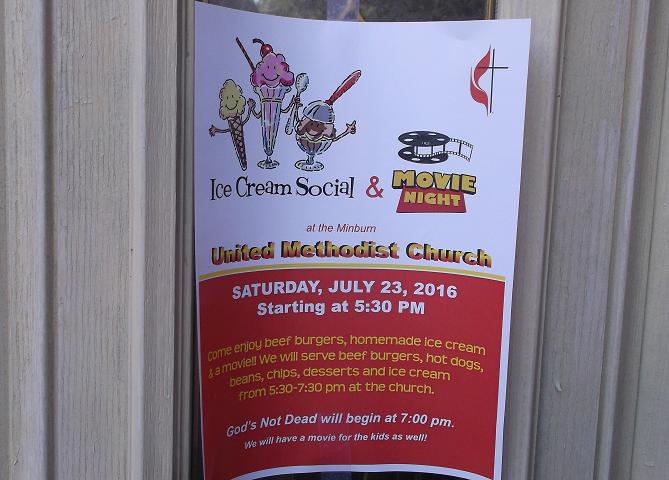 A flyer advertised the annual Minburn social event. 