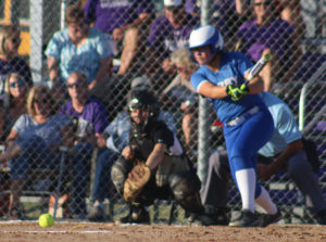 Rachel Kinney started Perry's seven-run second inning with this single back up the middle.