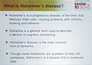Approximately one of every nine adults in the United States over age 65 will eventually be diagnosed with Alzheimer's Disease, with the ratio increasing to 1-in-3 for those 85 years and older.