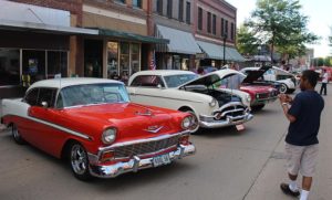 It was yesterday once more in Perry Friday, and admirers snapping photos of the classic rides parked downtown was a common sight.