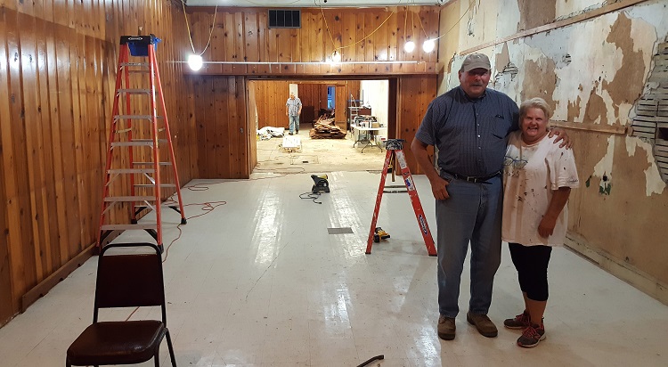 Scott and Sandy Grubbs of rural Perry are busy remodeling the building at 1118 Second St. in Perry.