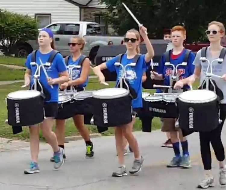 The Perry High School Drum Corps, who performed in the Fourth of July Parade, will need to dress a little warmer for the Sept. 28 PHS Homecoming Parade.