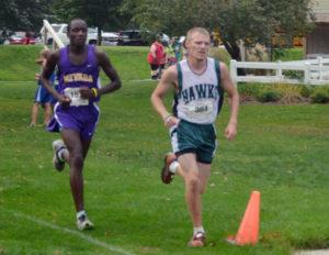 W-G junior Chandler Cavanaugh strides along the course in Story City Thursday. Photo courtesy Chrissy Helbling.