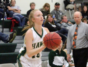 W-G's Alyssa Bice lines up a shot in the third quarter of a non-conference season opener with visiting CMB Friday.