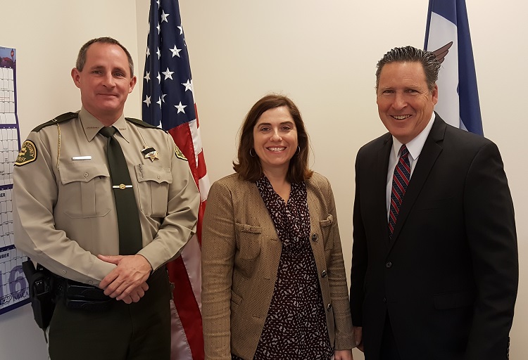 Dallas County Sheriff Chad Leonard, Dallas County Auditor Julia Helm and Dallas County Supervisor Mark Hanson