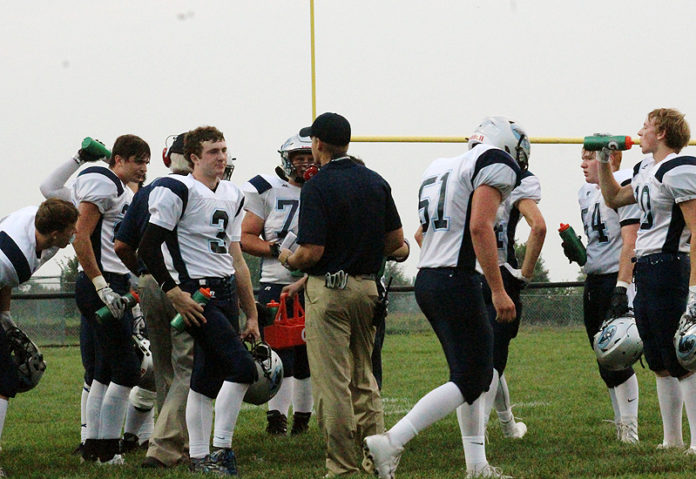 pan fb team takes water break