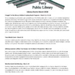 Perry Public Library events – March 2018 – 2
