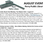 Perry Public Library events – August 2018