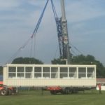 dewey field press box crane