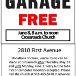 garage free sale crossroads