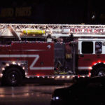 lighted parade fire ladder
